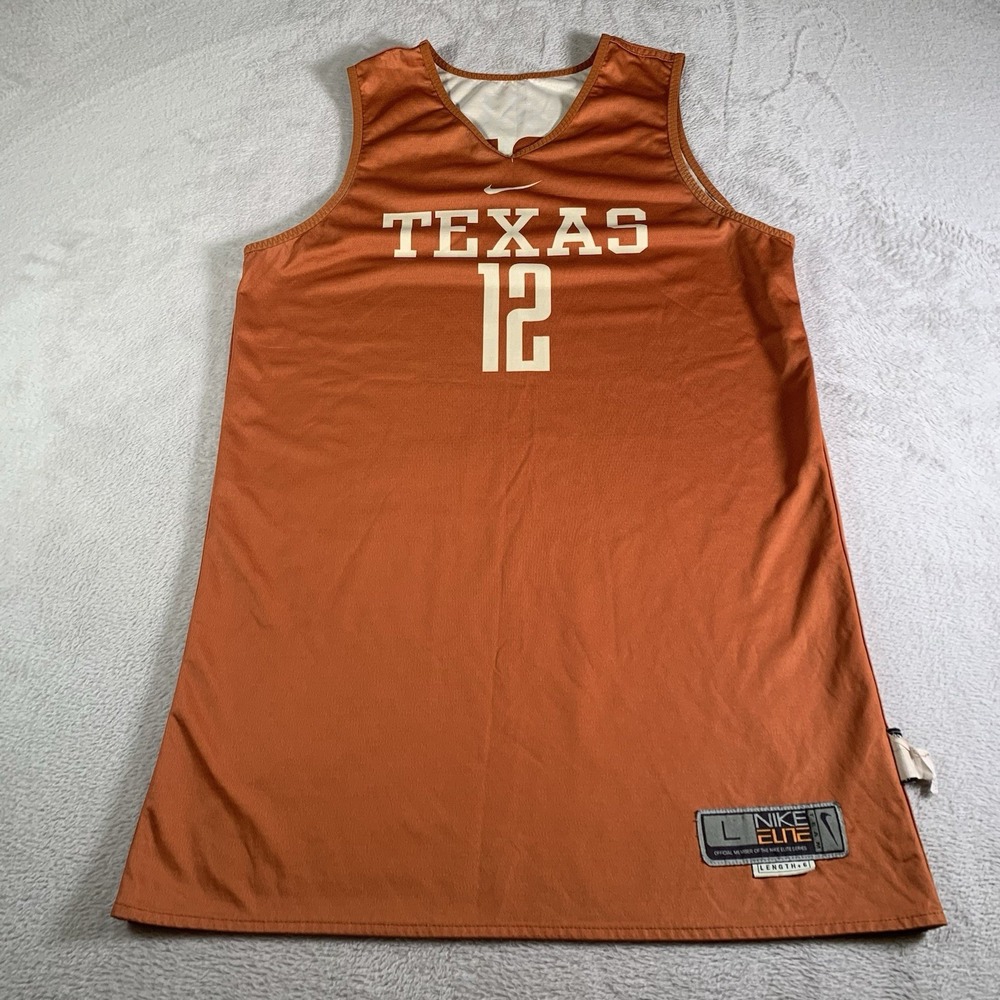 Nike Elite Authentic Texas Longhorns #12 Basketball Jersey Made in USA Signed‎ L